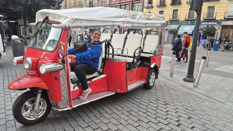 1.5-hour Tuk Tuk Tour in Madrid - Plaza de Oriente, Sol, and Madrid’s literary quarter