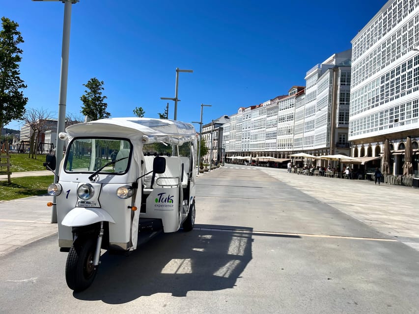 A Coruña: VIP Tuk Tuk tour - Along the boardwalk toward the Tower of Hercules