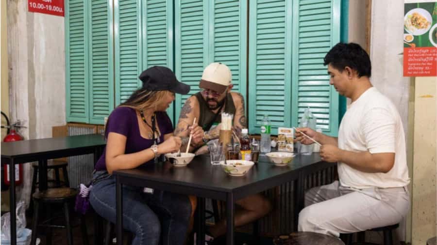 Bangkok Adventure Tuk Tuk Food Tour - The rooftop finish beside the Chao Phraya
