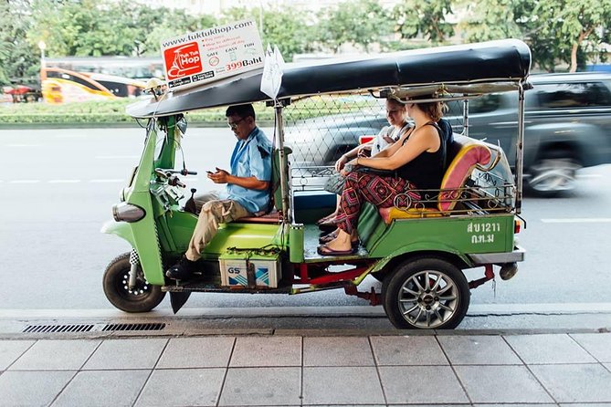 Bangkok Combo: Tuk Tuk App Pass, Chao Phraya Boat & E-sim - Siam Center for shopping and air-conditioned breaks