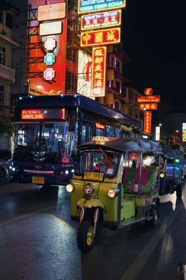 Bangkok: Private Tuk-Tuk Night Tour, River Boat & Eats - Seeing Bangkok’s landmarks from a tuk-tuk