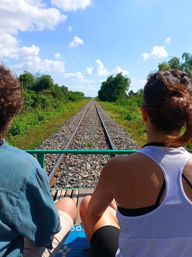 Battambang family tuktuk tour BambooTrain/Wat Banan/Bat cave - Wat Banan and the five-tower summit