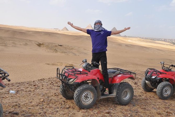 Best adventure around Giza Pyramids ,2hrs Camel Ride, Quad Bike and Tuk Tuk tour - Seeing Cheops, Chefren, and Mykerinus