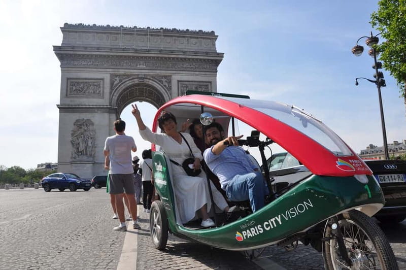 Best of Paris Private Rickshaw bike Tour with guide - Following the Seine toward the Eiffel Tower