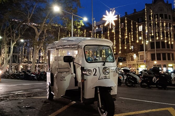 Christmas Lights Tour of Barcelona in Private Eco Tuk Tuk - What the private format really gives you
