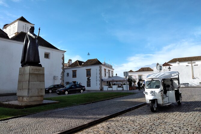 Faro City Tour on Electric Tuk tuks - Passing Carmo Church and its bone chapel