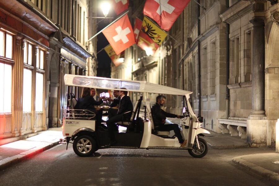 Geneva: tour with fondue and wine in TukTuk - The Reformation Wall and other city landmarks
