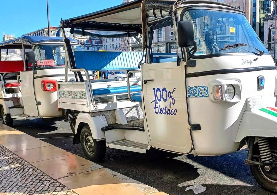 Guided Electric Piaggio Tuk-Tuk Tour of Historic Lisbon - Portas do Sol gives you the classic Alfama view