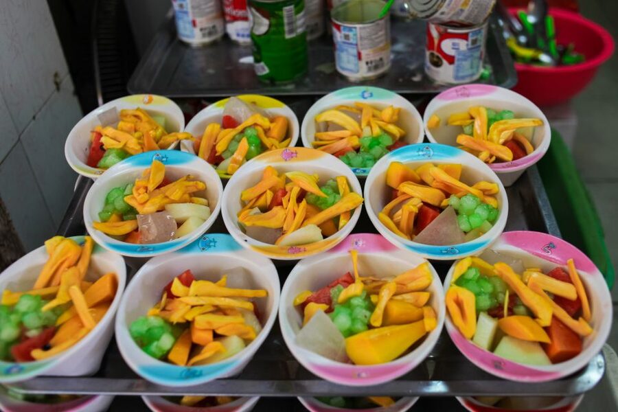 Hanoi Walking Street Food Tour & Cyclo Ride - Spring rolls, pillow cakes, and bun cha