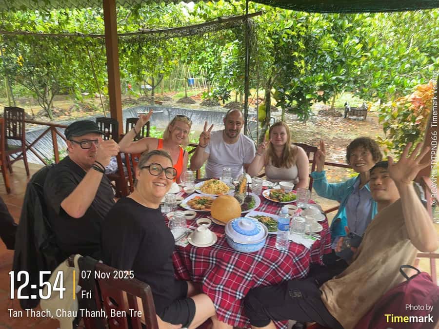HCM: Authentic Mekong Delta - Boat, TukTuk, Khot Cake Making - Making bánh khọt and eating lunch