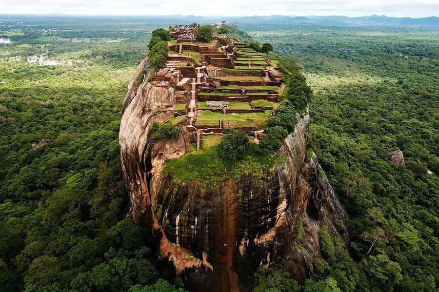 Kandy: Sigiriya and Dambulla Day Trip with Tuk Tuk Ride - Sigiriya Rock and the remains of a royal capital