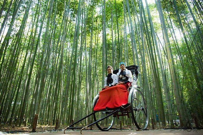 Kyoto Arashiyama Rickshaw Tour with Bamboo Forest - Walking to the most famous bamboo section