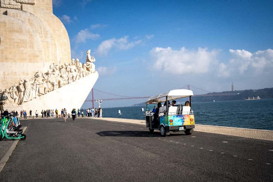 Lisbon: Belem Sightseeing Tour by Tuk Tuk with local guide - Belém Tower and the riverfront view