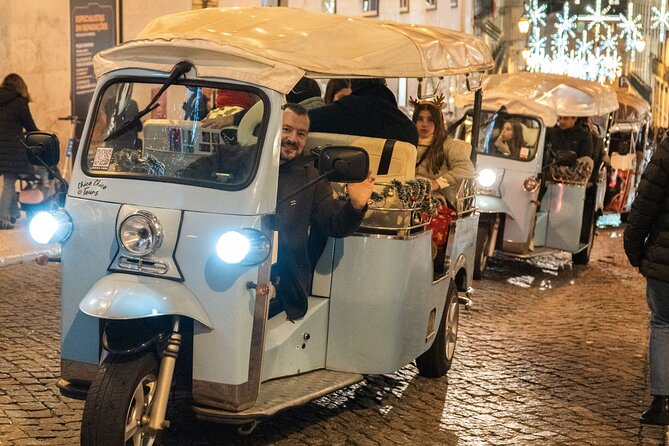 Lisbon Christmas Lights Tuk-Tuk Tour with Local Guide - Lisbon Christmas lights by tuk-tuk