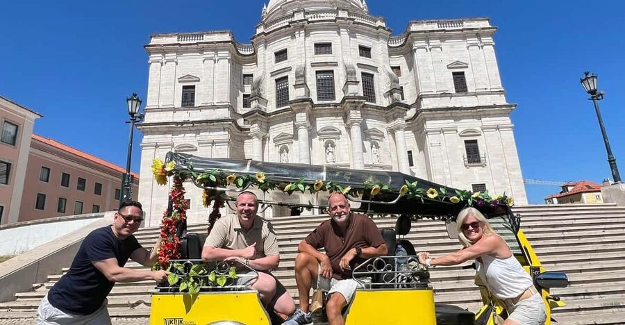 Lisbon:Half-day Guided Tuk Tuk Tour OldTown CityCenter Belem - Starting at Time Out Market and crossing central Lisbon