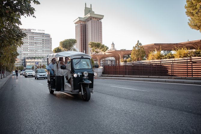 Madrid Expert Tour with Local Guide in Eco Tuk Tuk Private - Columbus, the National Library, and Cibeles