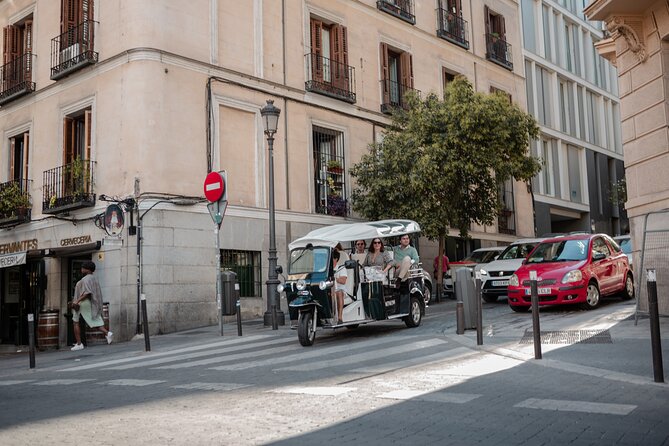 Madrid Historical Tour with Local Guide in Eco Tuk Tuk Private - Puerta de Alcalá and the Temple of Debod