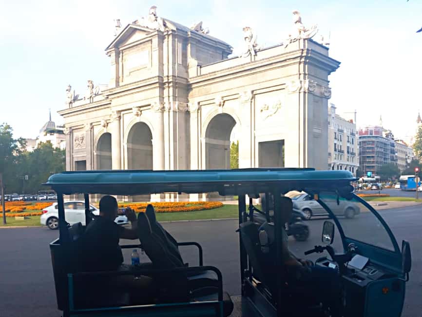 Madrid: Tour with Tuk Tuk Zero: Bernabéu and the Golden Mile. 1h 15min - Languages, pacing, and what you will not get