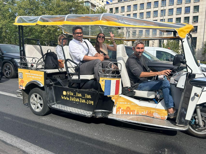 Madrid: Traditional Tour wh Private guide in yellow Tuk Tuk - Key points to know before you book
