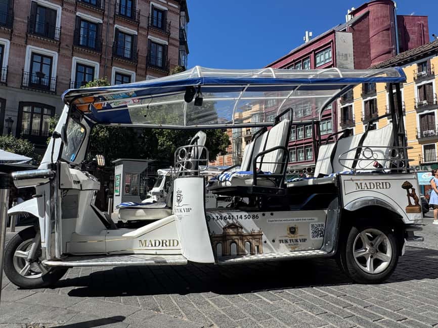 Madrid: Tuk Tuk Tour with Live Commentary - Key points at a glance