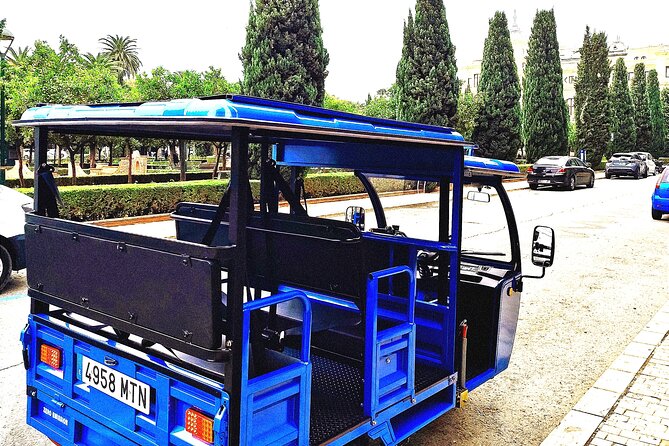 Malaga: Tuk tuk tour - Gardens, Pompidou, and Muelle Uno