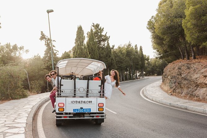 Malaga Welcome Tour with Local Guide in Eco Tuk Tuk Private - El Cubo and the Pompidou by the water