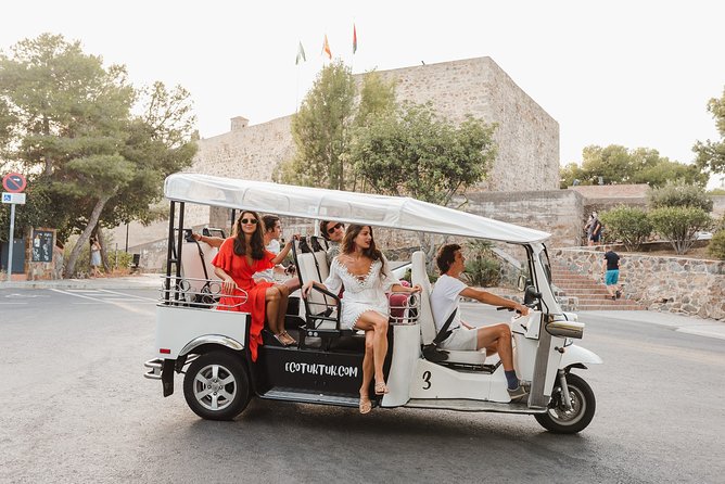 Malaga Welcome Tour with Local Guide in Eco Tuk Tuk Private - Plaza de la Marina and the port gateway