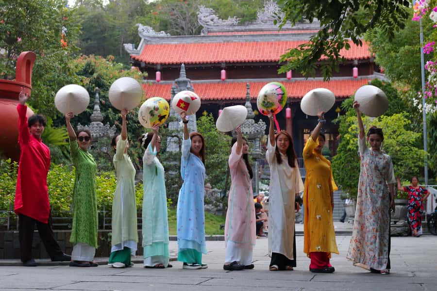 Nha Trang: Ao Dai Photoshoot with Cyclo Ride - Stone Church, the first major photo setting