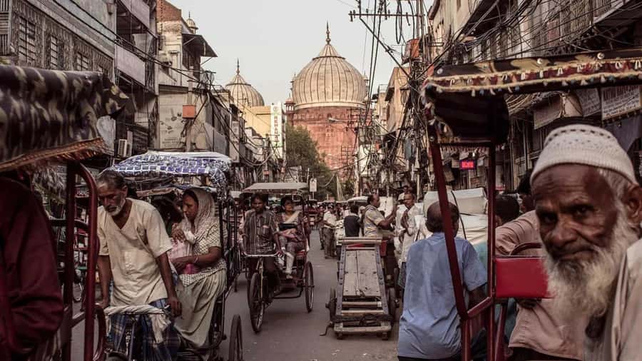 Old Delhi: Red Fort, Jama Masjid & Chandni Chowk by Tuk Tuk - Jama Masjid and the view over Old Delhi
