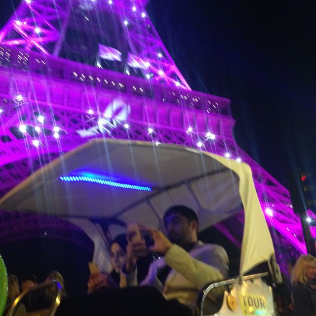 Paris: Nighttime Tuk-Tuk Tour - Paris after dark from a two-seat tuk-tuk