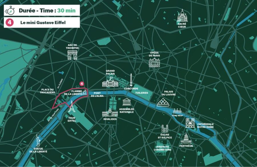 Paris: Private guided tour in Rickshaw bike - Gustave Eiffel - The one-hour route across western Paris