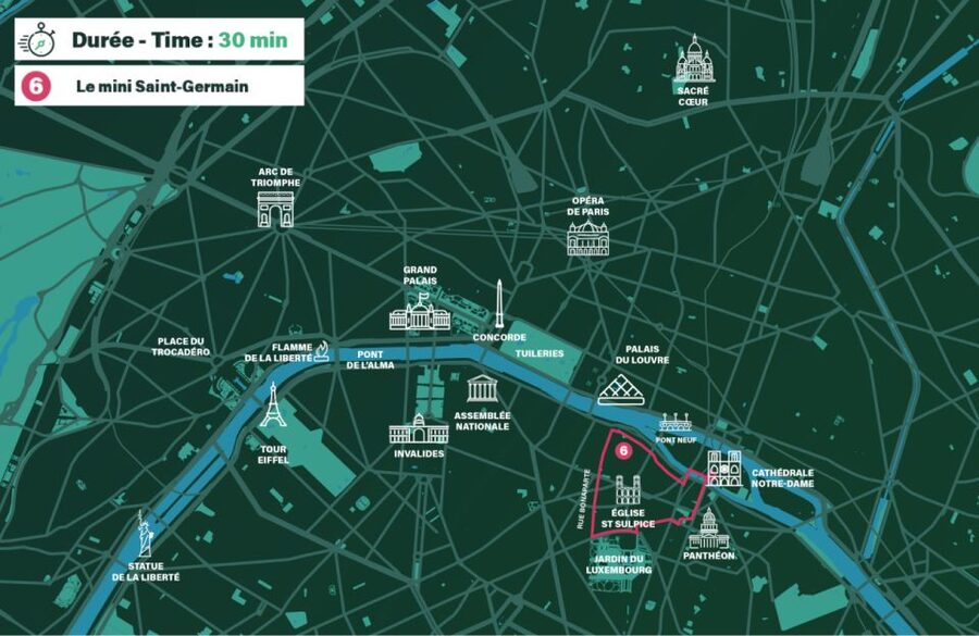 Paris : Private guided tour Rickshaw bike - Saint-Germain - Luxembourg Gardens: a calmer part of the route
