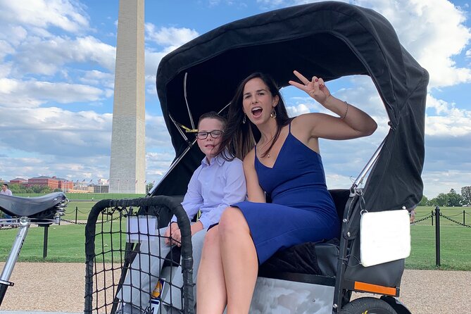 Pedicab Sightseeing Tour on the National Mall - The Washington Monument and its unusual building story