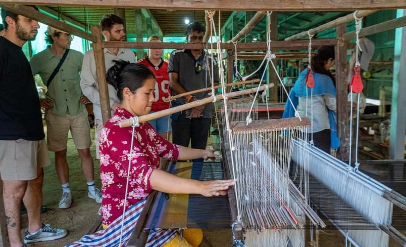 Phnom Penh Haft Day Tour to Silk Island by Tuk Tuk - Village roads and rural Cambodia