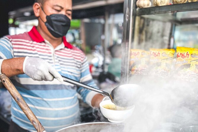 Phnom Penh Morning Market & Food Tour by Tuktuk - Includes All Food & Drinks! - Stop 2: Noodle soup and local coffee
