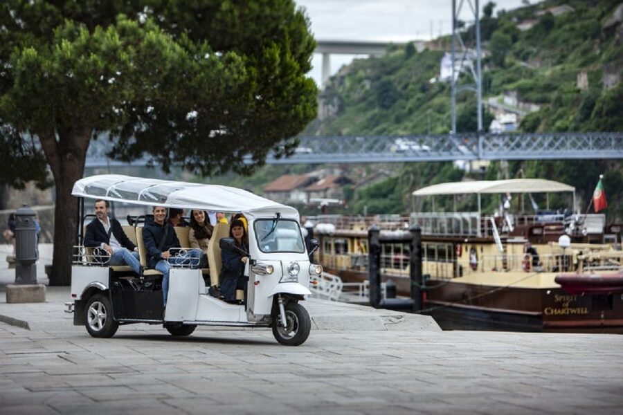 Porto: Private Sightseeing Tour by Electric Tuk Tuk - Ribeira, Ponte Luís I, and views toward Gaia