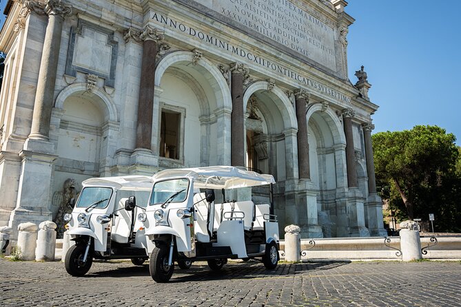 Private 2 Hour VIP Tuk Tuk Tour with Hotel Pickup and Prosecco - Janiculum Hill and the Acqua Paola finale