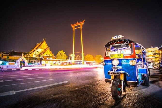 Private Bangkok Night City Tour by Tuk-Tuk with Thai Food - Bangkok by tuk-tuk after dark