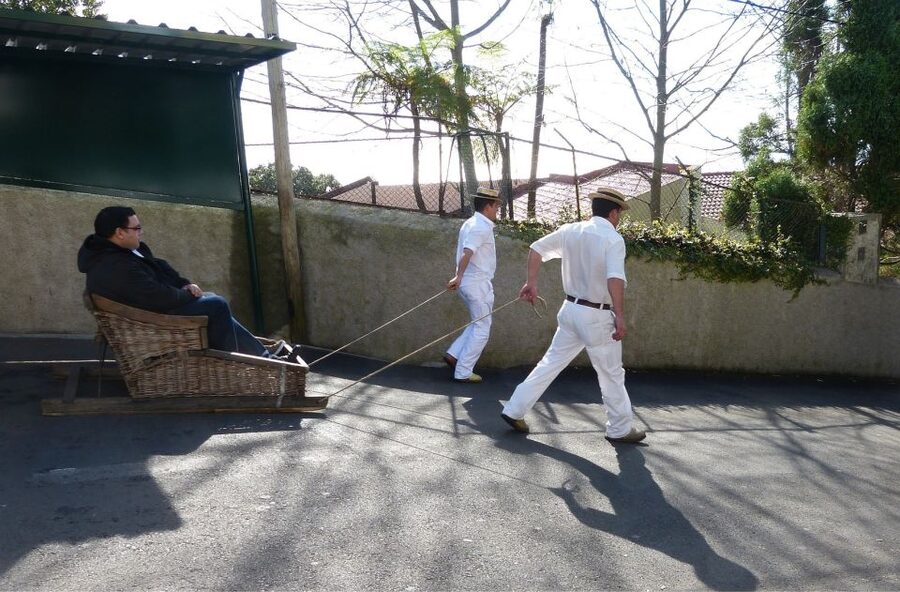Private tour:Tuk Tuk Ride to Monte Funchal Toboggans - Monte Church gives the ride some context