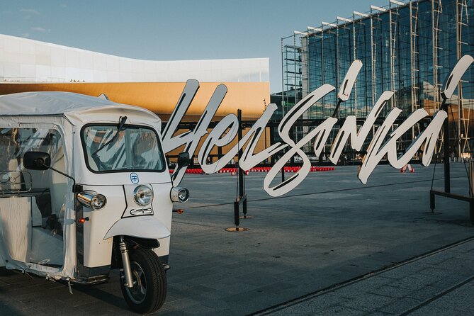 Private TukTuk guided Tour in Helsinki 2,5 hrs - The railway station, Olympic Stadium, and Rock Church