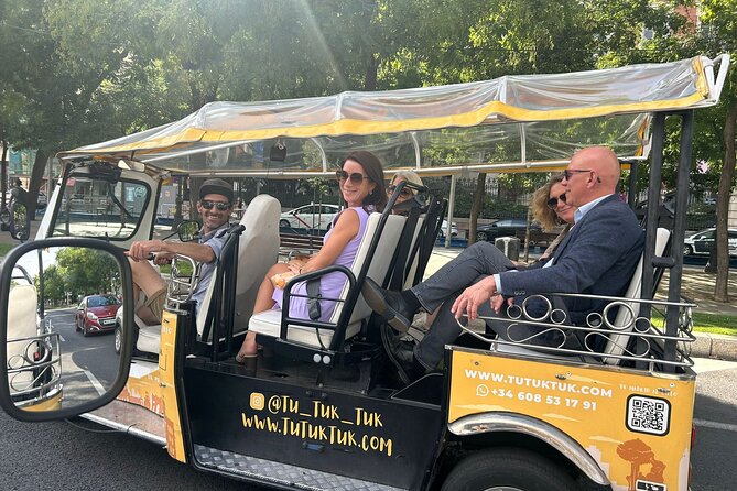 Privately Guided Panoramic Tour in Yellow Tuk Tuk from Madrid - San Miguel Market and the Literary Quarter
