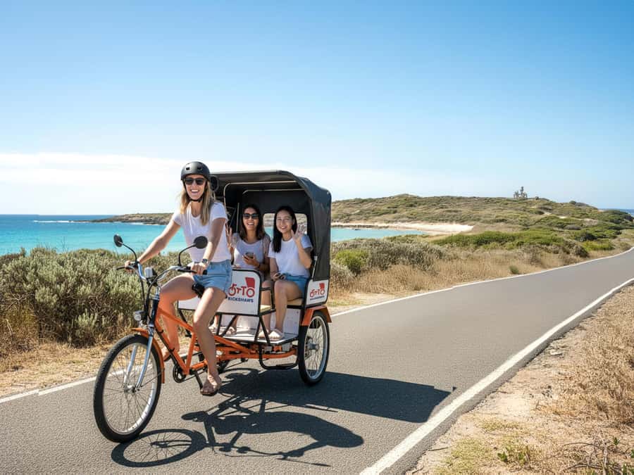 Rottnest Island - E-Rickshaw Tour with private guide - From the Settlement to the first open views