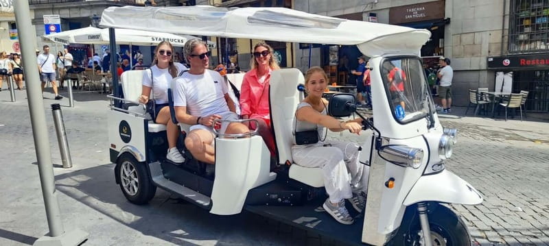 "See Madrid Differently: A Premium Private Tuk Tuk Ride" - A quick way to get your Madrid bearings