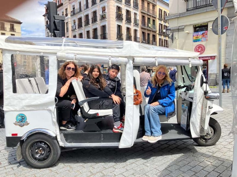 "See Madrid Differently: A Premium Private Tuk Tuk Ride" - Royal Basilica, Almudena Cathedral, and the palace