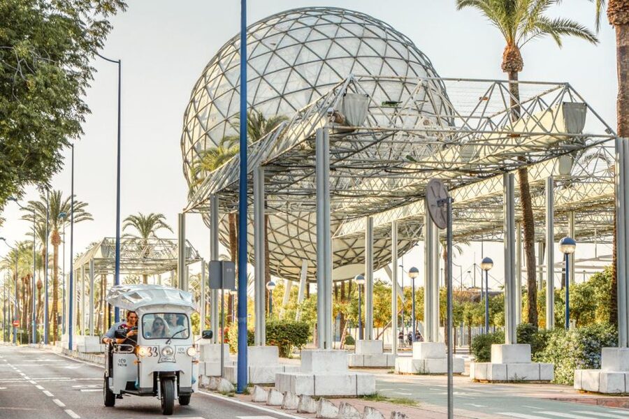 Seville: Private City Tour by Eco Tuk Tuk - The Guadalquivir, Torre del Oro, and river views