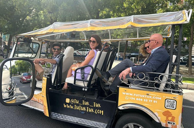 Tour of Castizo Madrid with a private guide in a yellow Tuk-Tuk - Plaza de Santa Ana and Gran Vía
