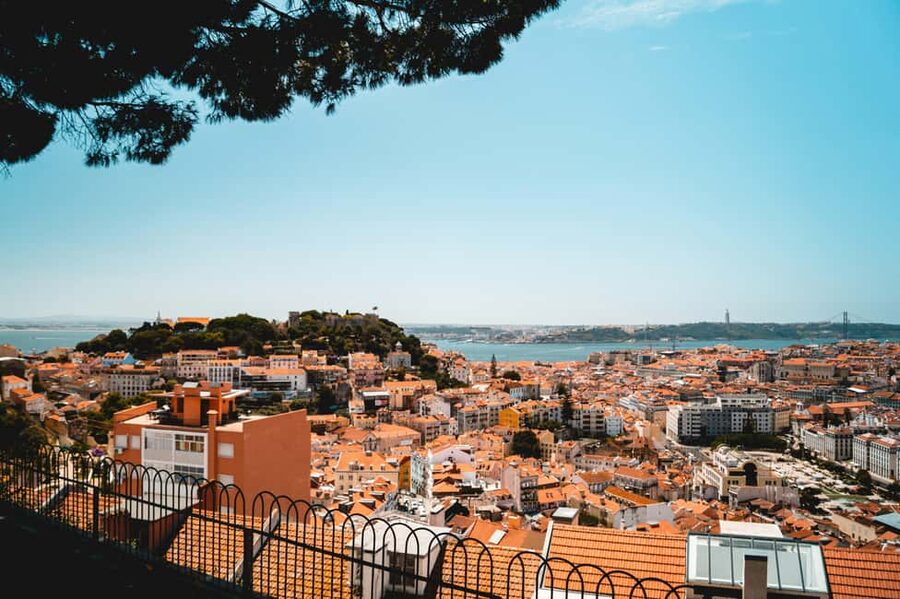 "Tour of Old Lisbon (Alfama) in an Electric Tuk-Tuk - Portas do Sol: an early view over Alfama