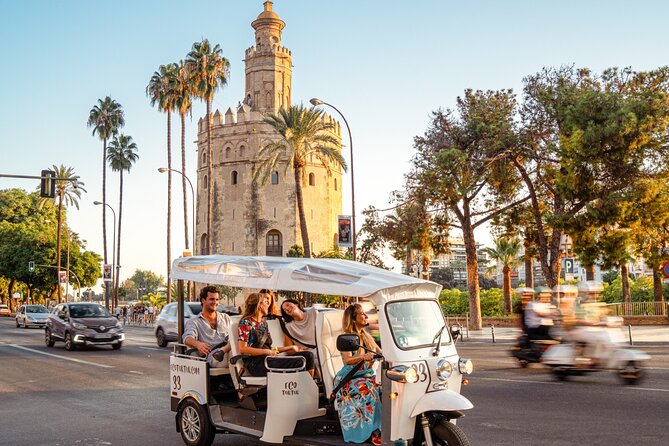 Tour Welcome Seville with Local Guide in Eco Tuk Tuk Private - One hour or two hours?