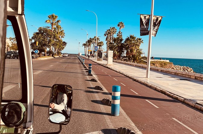 Tuk Tuk Adventure through Málaga with Spanish Crash Course - La Malagueta from arena to beach