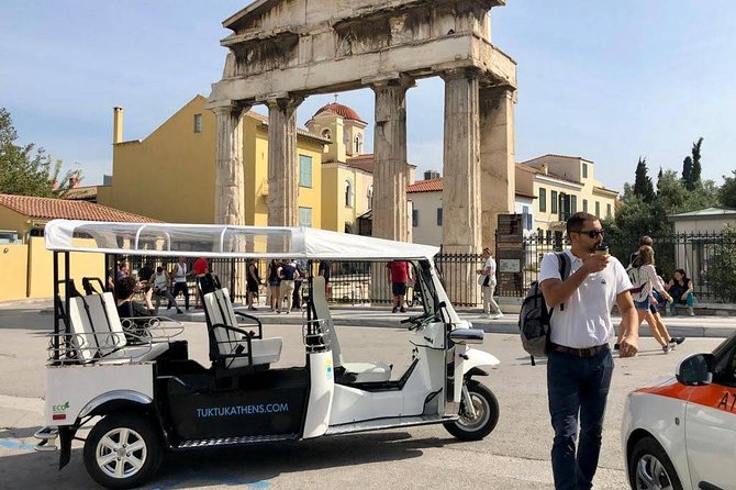 Tuk Tuk Athens Piraeus Cruises & Complete City Tour - Private 4 hours - Presidential guards and the marble Kallimarmaro